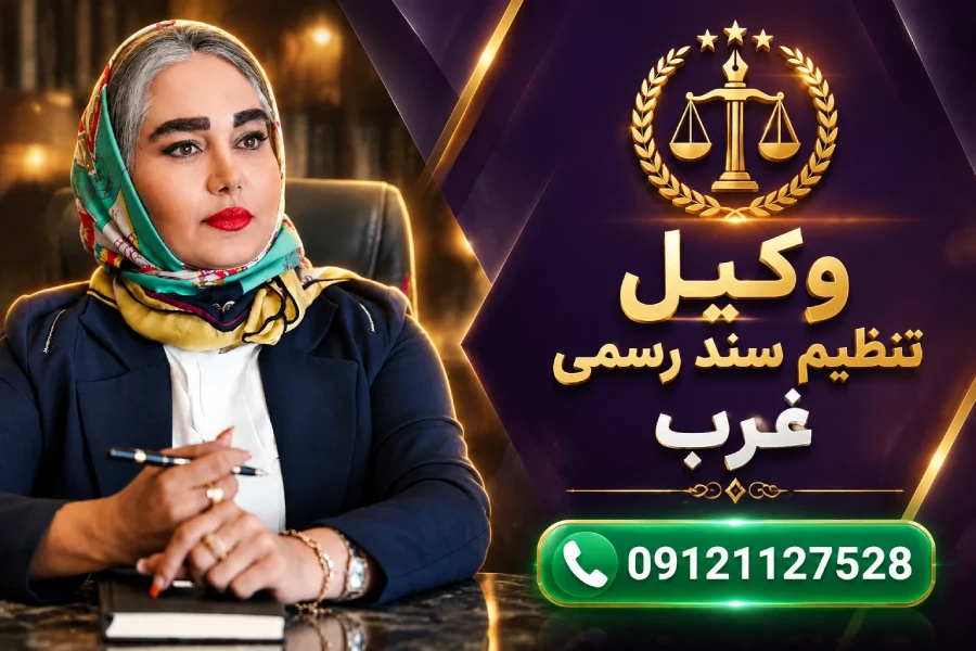 وکیل غرب تهران | وکیل تنظیم سند رسمی غرب